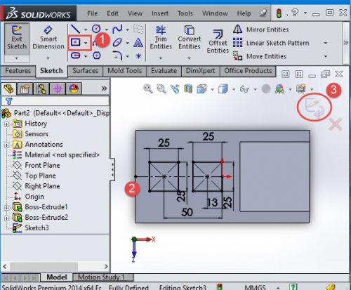 آموزش extrude در سالیدورک